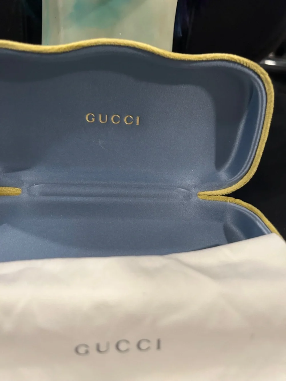 Gucci Gold Metal Aviator Sunglasses with Brown Lenses GG0138S - Picture 4 of 12